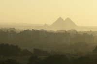 Каир. Вид на пирамиды.
